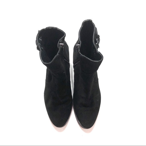 Via Spiga Oaklyn Leather Boots 6.5 Moto Ankle - Picture 2 of 7